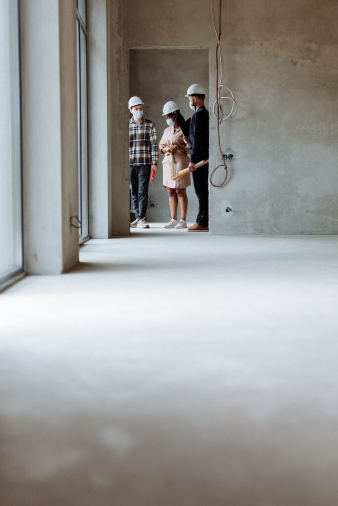 commercial construction site walkthrough