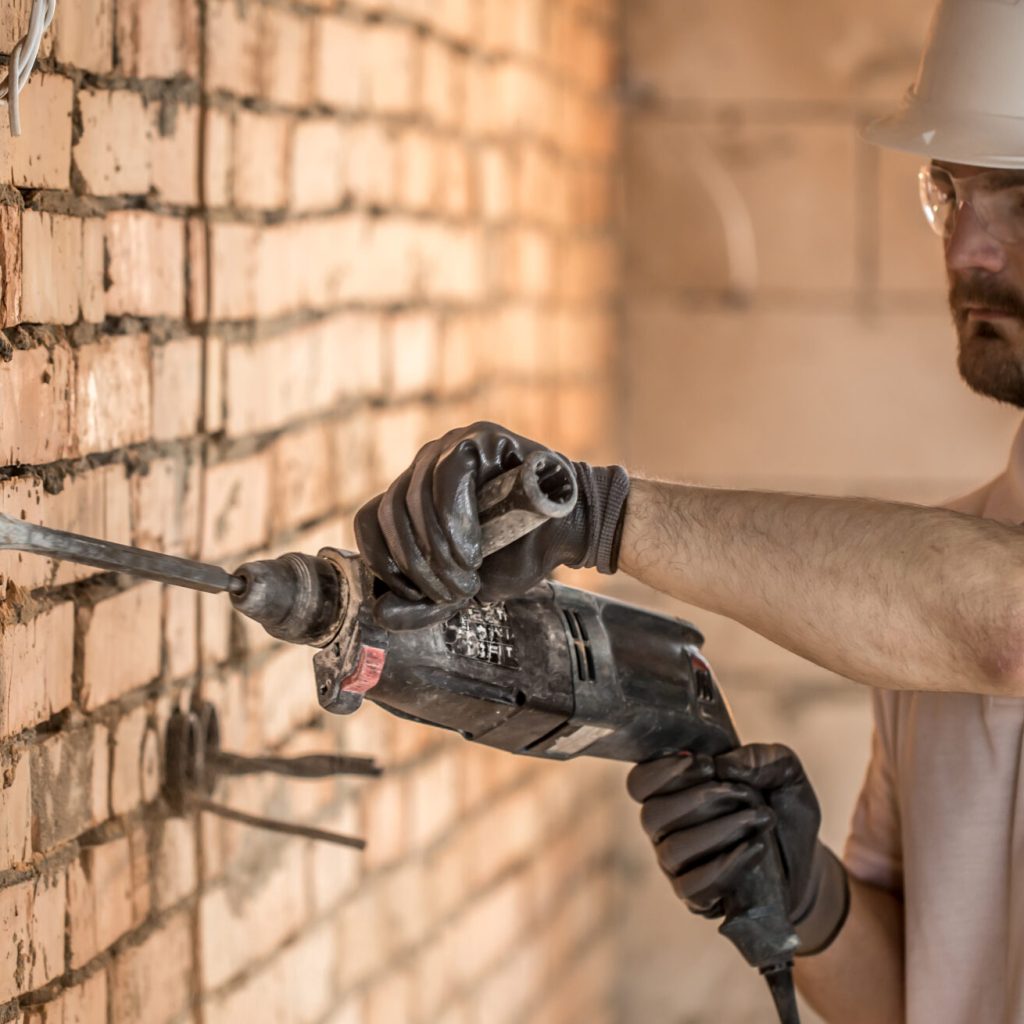 interior demolition and decommissioning of a bank branch — equipment removal