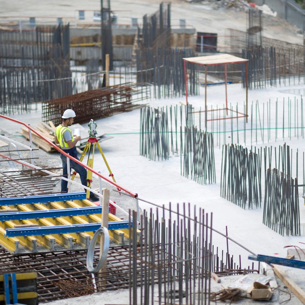 concrete foundation laying